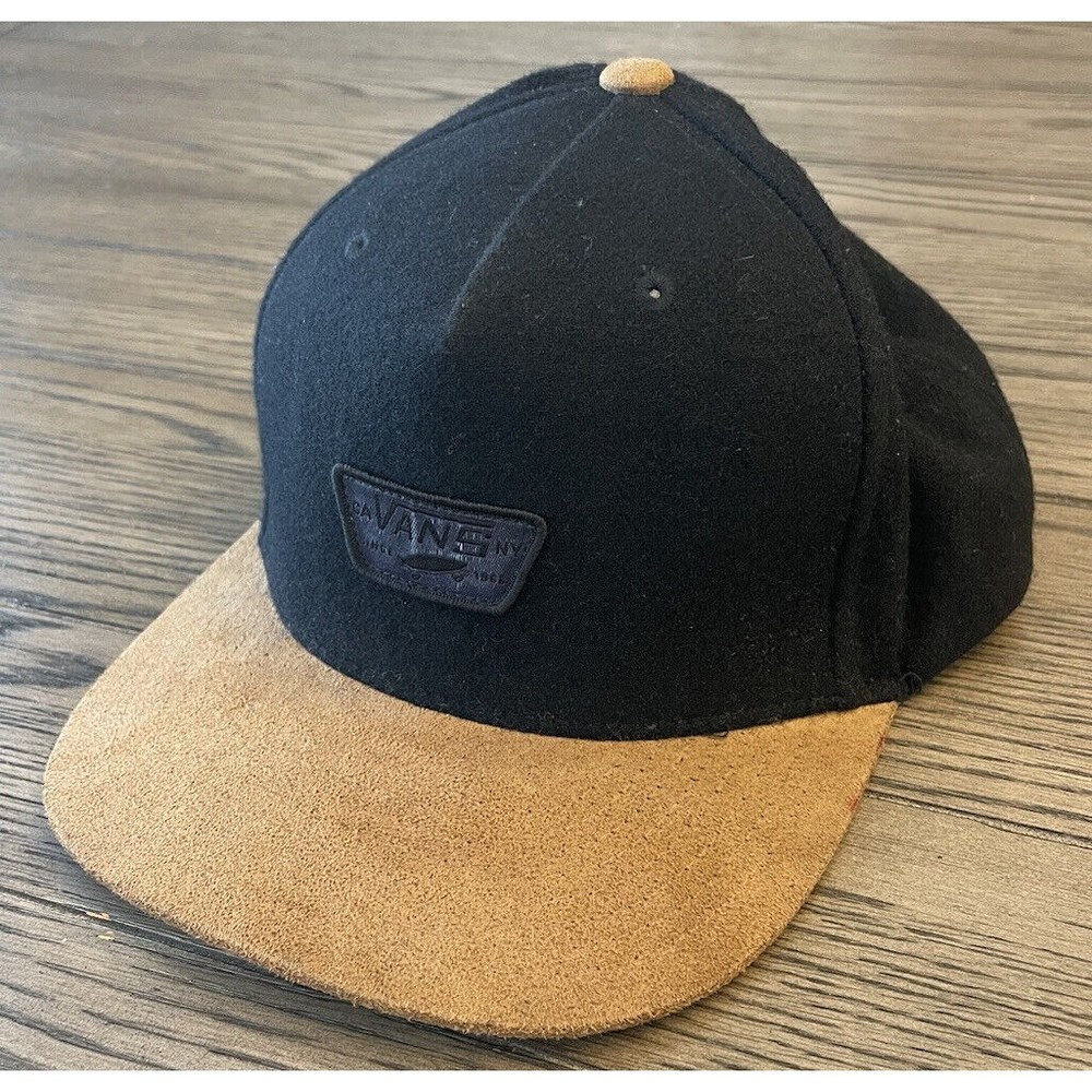 vintage Y2K starter Vans hat black suede brim snap back EUC